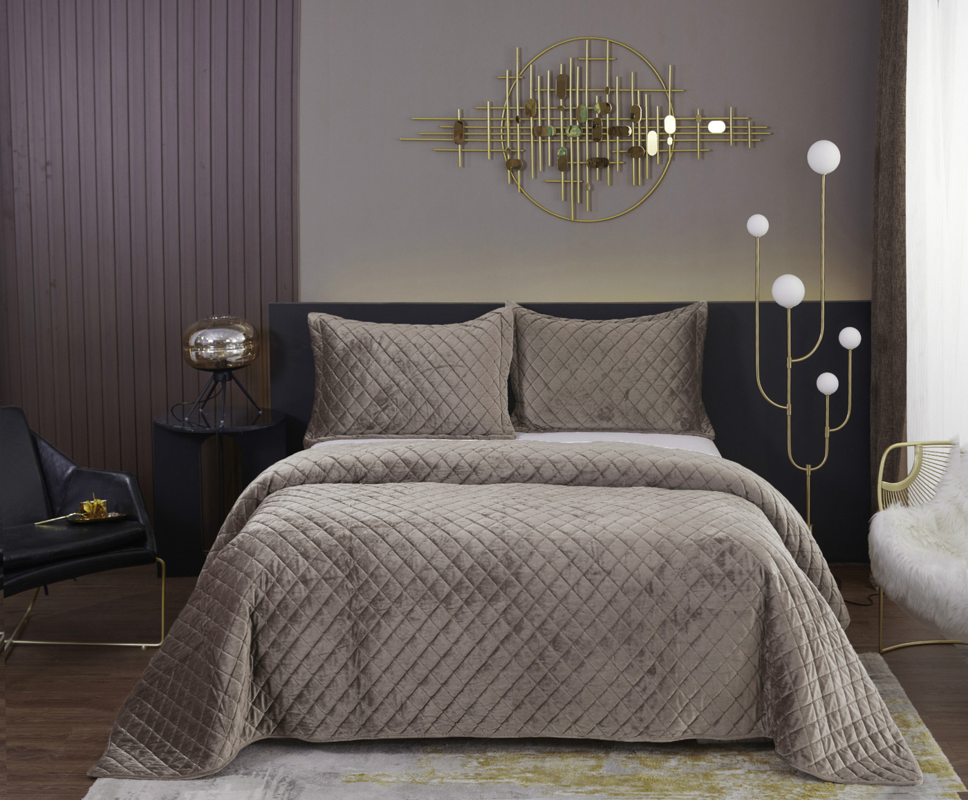 Натаниэль (серый) Покрывало 160х220