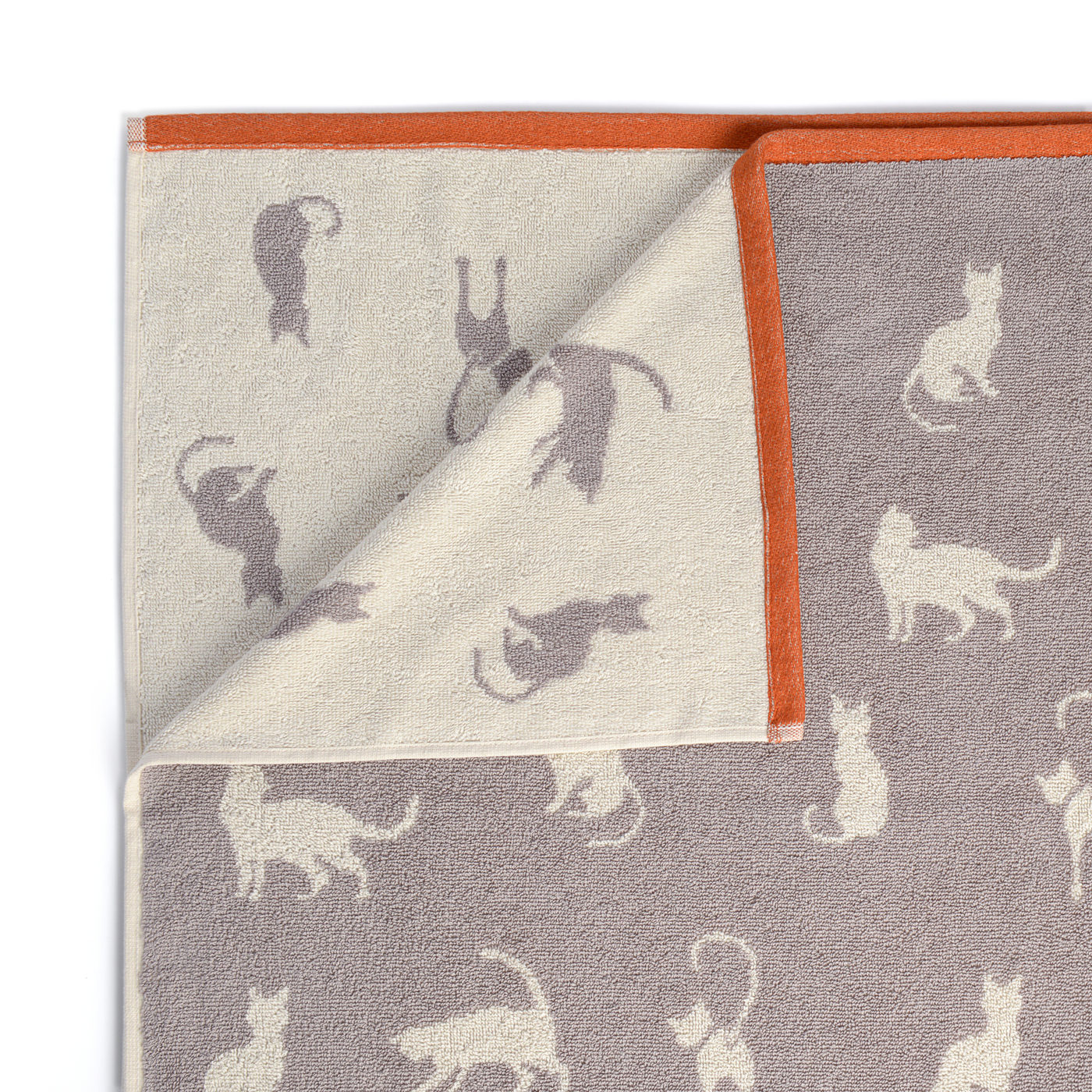 Kitty (серое) 50х90 Полотенце Махровое