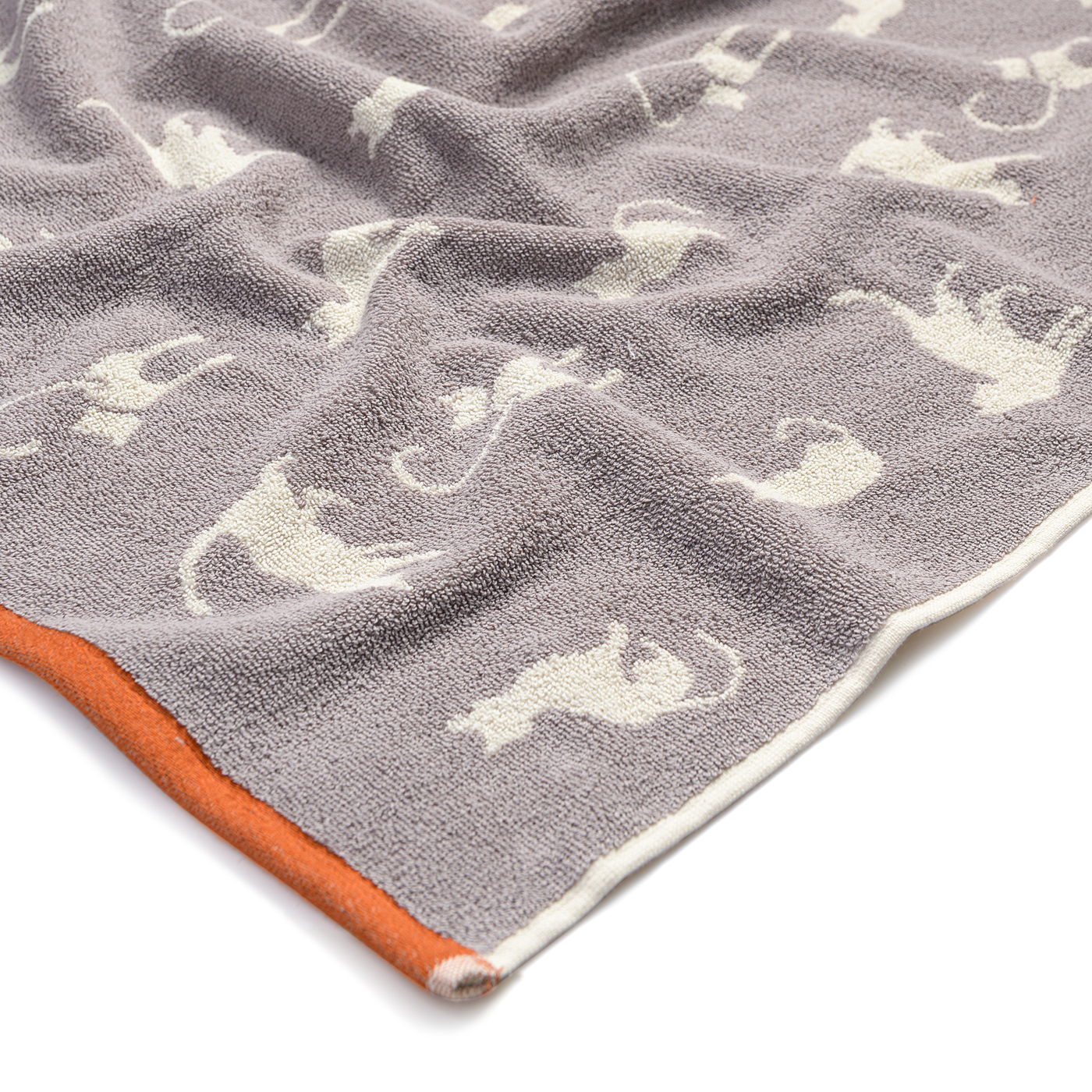 Kitty (серое) 50х90 Полотенце Махровое