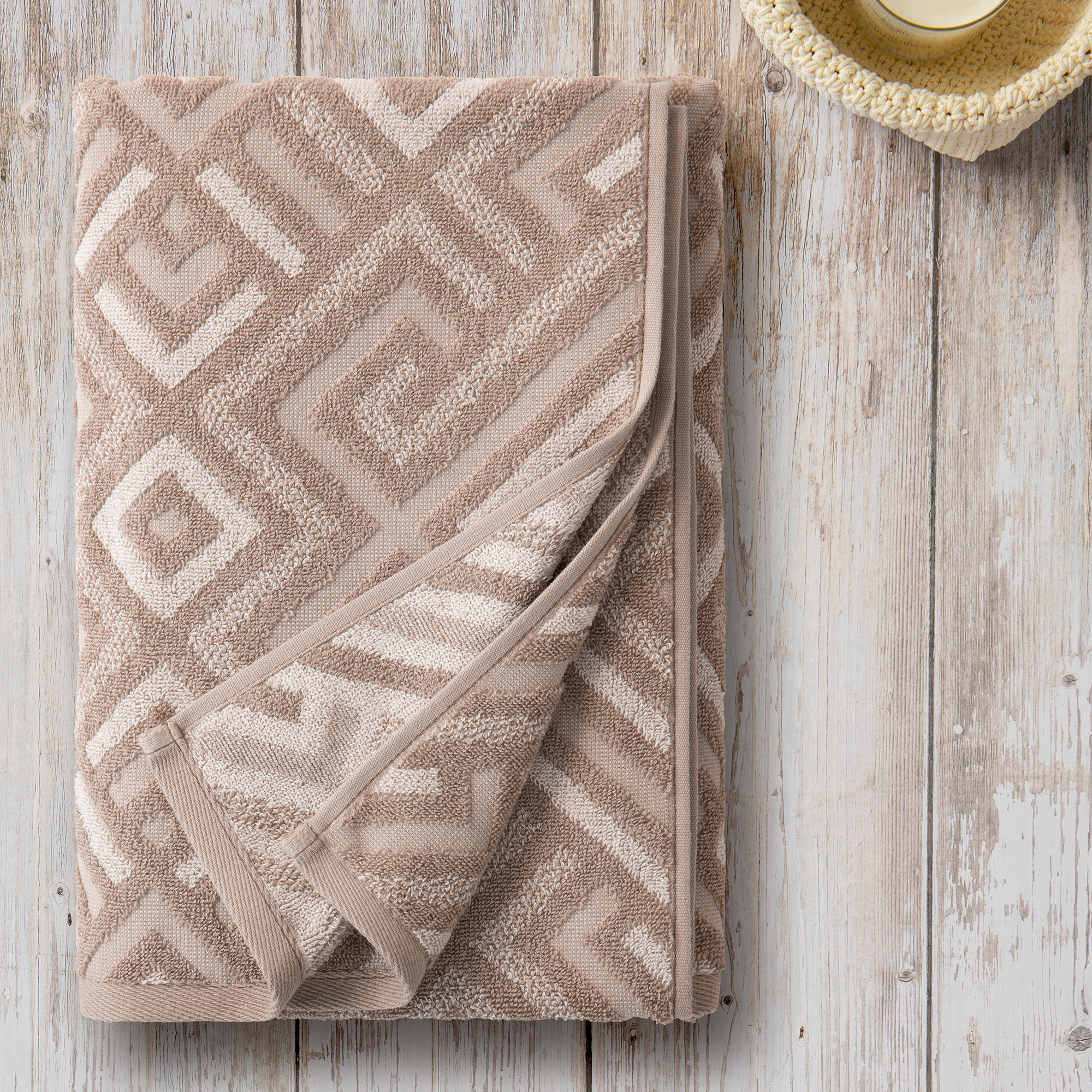 Полотенце Махровое махровое 50/90 420Г/М2 Сиена Вид 2 Цвет Мокко/светло-беж