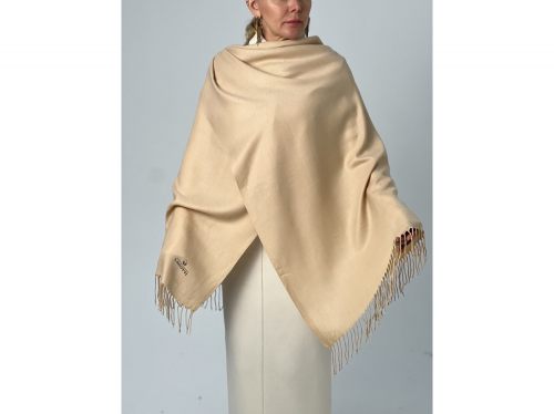 Палантин Pashmina женский Lanotti/топленое-молоко