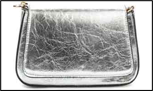 357106/14-03 серебряный иск.кожа женские сумка (В-Л 2025)