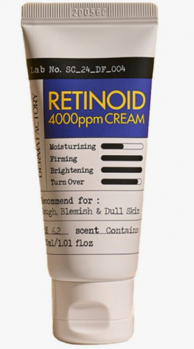DERMA FACTORY RETINOID 4000ppm CREAM Интенсивный ночной крем для лица с ретиналем и ретинолом 30мл