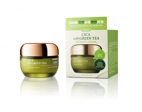 Крем для лица с центеллой и зеленым чаем CICA with Green Tea Intense Cream (50 мл)