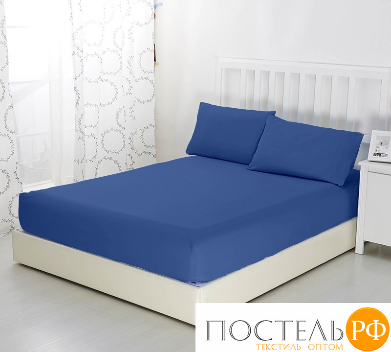 Р512Тинд Индиго простыня ТРИКОТАЖ 140*200*20 на резинке Р512Т 140гр Трикотажное полотно Текс-Дизайн