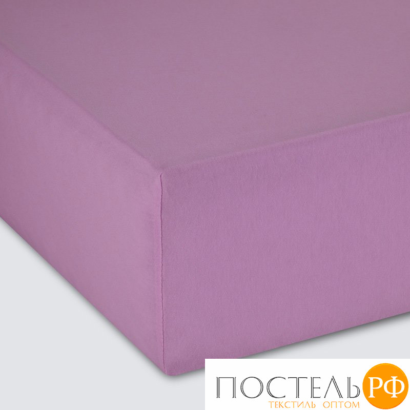 Простынь на резинке 160x200x20 трикотажная сиреневый