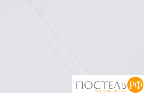 Простынь на резинке 160x200x20 трикотажная цвет белый