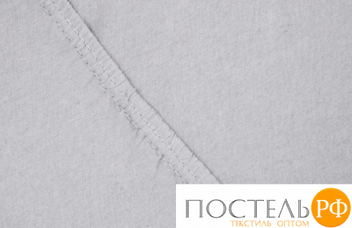 Простынь на резинке 140x200x20 трикотажная цвет серый