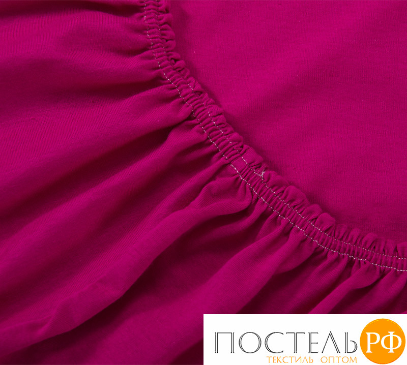 ш160200бор Бордовый простыня ТРИКОТАЖ 160*200*20 на резинке Р013Т Трикотажное полотно Текс-Дизайн