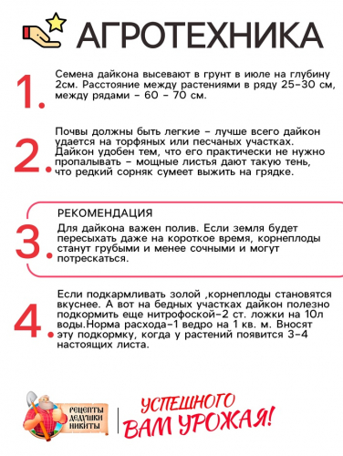 Семена Дайкон 