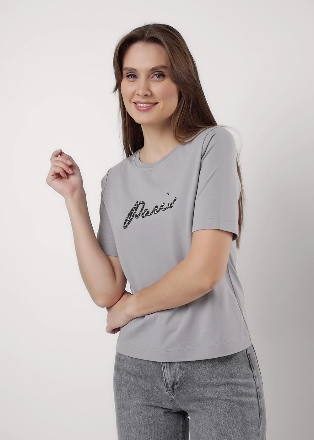 Ст.цена 690р CLE 256706/161кдт_п Футболка женская 256706/161кдт_п Серый