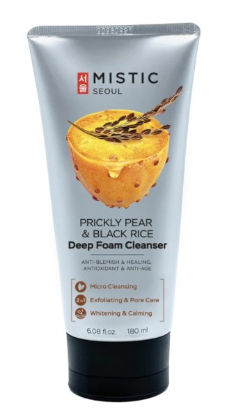 MISTIC RICKLY PEAR & BLACK RICE Deep Foam Cleanser Глубокоочищающая пенка для умывания c экстрактом черного риса и опунции 180мл