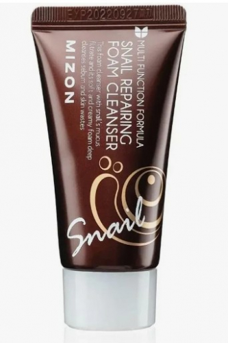 MIZON Snail Repairing Foam Cleanser Пенка для умывания c муцином улитки 30мл