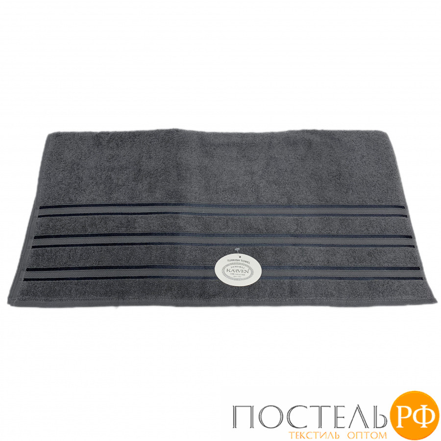 Полотенце Карвен Mikro Delux махра 50*90 1 шт. Н 5153 gri/antrasit