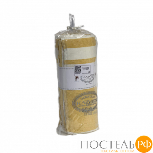 Полотенце Карвен 50*100 1шт.с бахрамой пештемаль махра Н 3275 v2 желтый