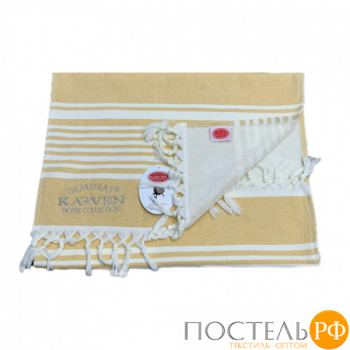 Полотенце Карвен 50*100 1шт.с бахрамой пештемаль махра Н 3275 v2 желтый