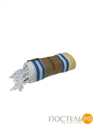Полотенце Карвен MARIN 90*170 1шт.с бахрамой хлопок Н 3279 v2, Yellow-Blue-White