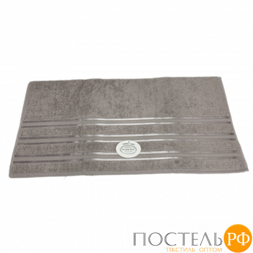 Полотенце Карвен Mikro Delux махра 50*90 1 шт. Н 5153 gri/ser.bej