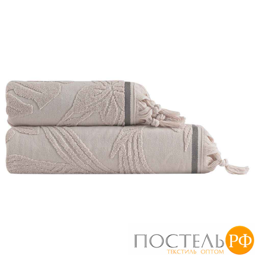 Полотенце Arya Жаккардовое 50X90 Botanical Garden Бежевый Бежевый