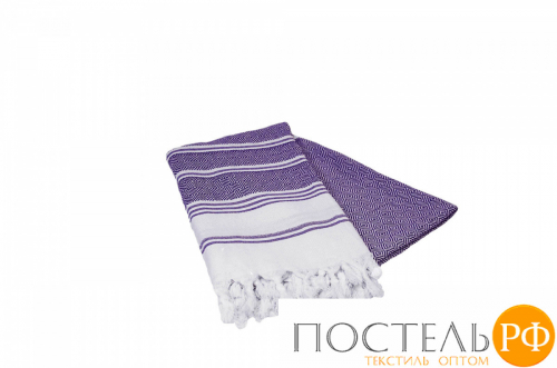 Полотенце Карвен DIAMOND 90*170 1шт.с бахрамой хлопок Н 3281 v2, Lilac