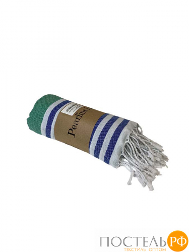 Полотенце Карвен MARIN 90*170 1шт.с бахрамой хлопок Н 3279 v3, Green-Blue-White
