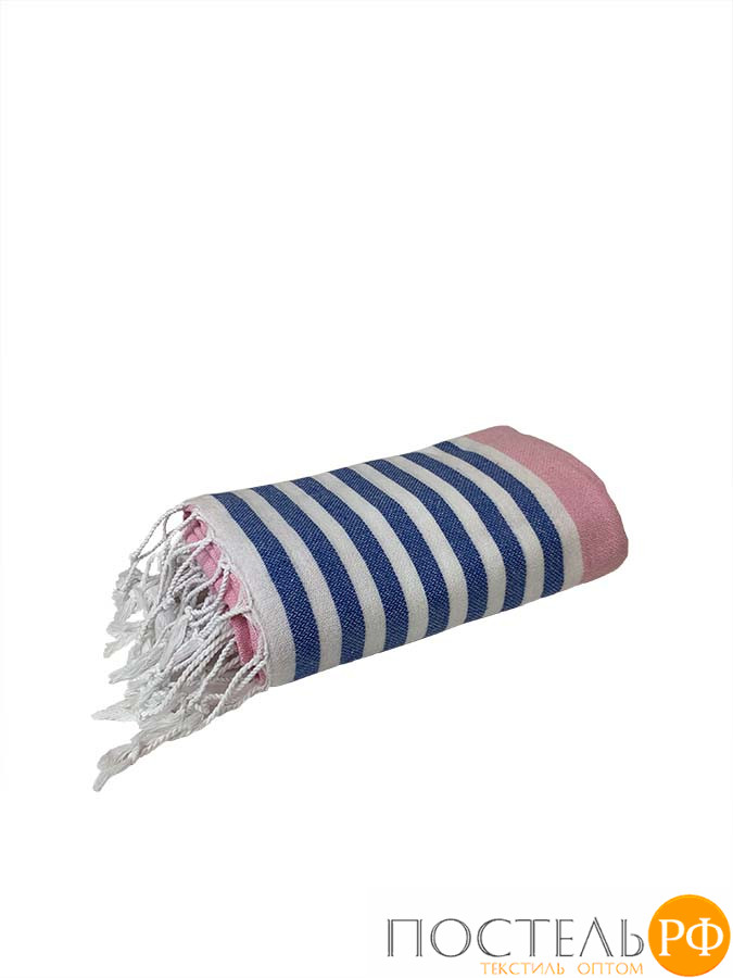 Полотенце Карвен MARIN 90*170 1шт.с бахрамой хлопок Н 3279 v4, Pink-Blue-White