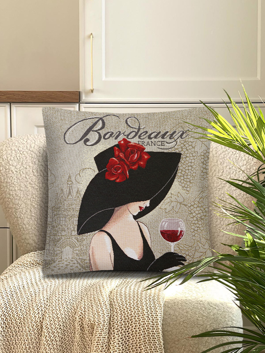 Красотка Бордо Наволочка 44х44 см 2101013 NEW