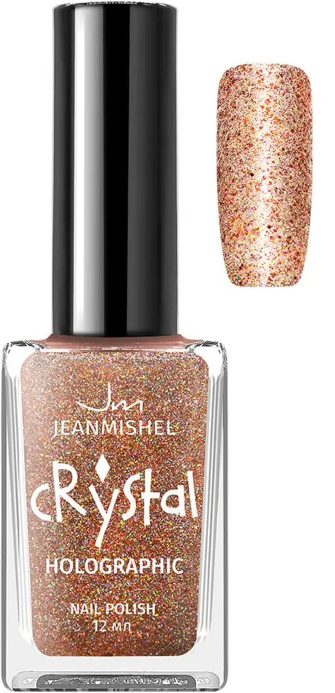 JEANMISHEL Лак д/н CRYSTAL 715 с блестками 3D эффект голографии 12мл. (12)