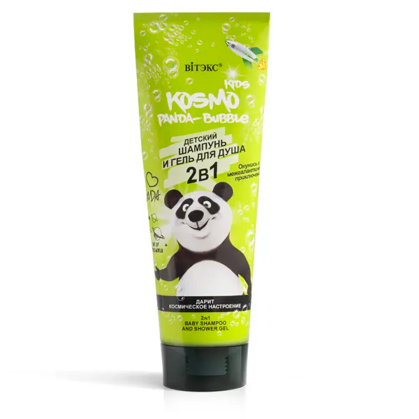 Витэкс Kosmo Kids Panda-Bubble 2 в1 Детский Шампунь и Гель д/душа (туба-250мл).12