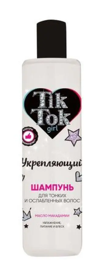 АКЦИЯ ! TIK TOK GIRL Шампунь укрепляющий д/тонких и истощен.волос 300мл.6 /SH81434