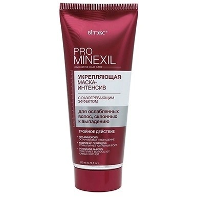 Витэкс Pro Minexil Маска-интенсив с разогрев.эффектом, д/ослабл.волос, склон.к выпадению(200мл).