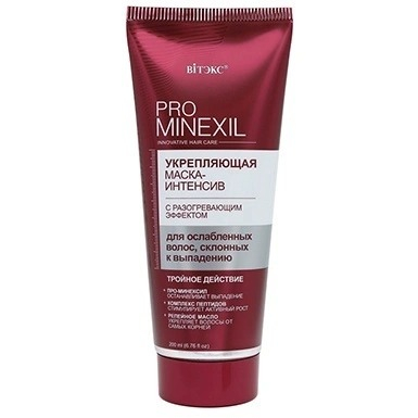 Витэкс Pro Minexil Маска-интенсив с разогрев.эффектом, д/ослабл.волос, склон.к выпадению(200мл).