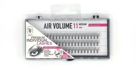 Triumpf Пучки ресниц разной длины AIR VOLUME, арт. М208 (MEDIUM-11мм), черные