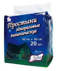 Ангелина Гигиенические простыни/ пеленки одноразовые Nappy 20шт (60 х 60) /P20/ 12.2029