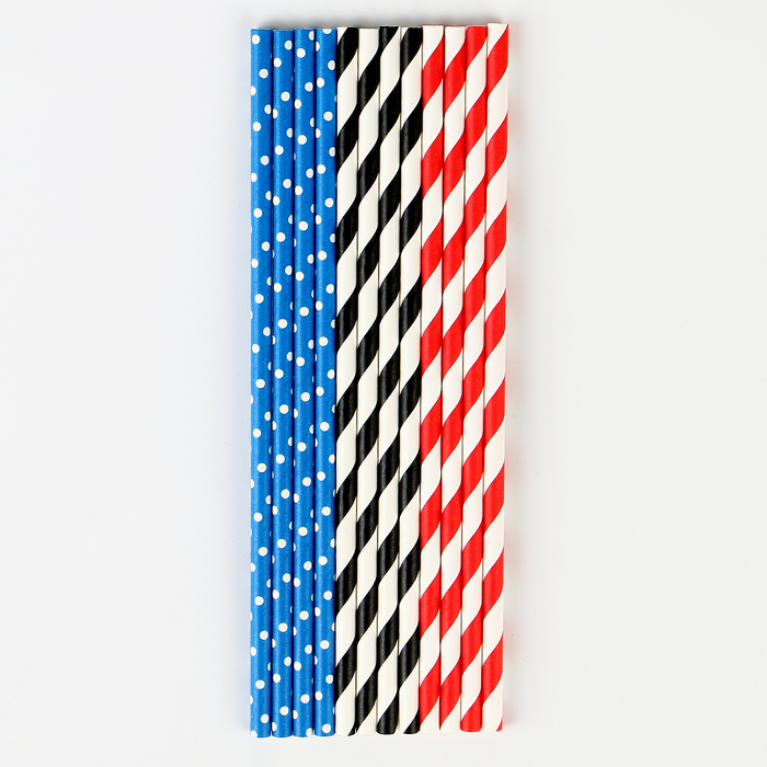 Трубочки бумажные 12 шт «Пати»