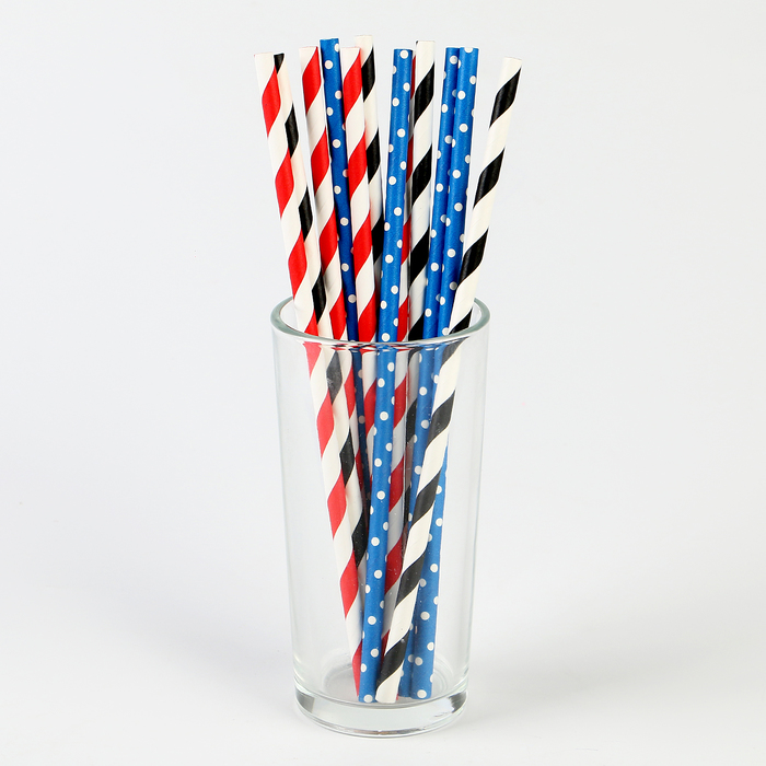 Трубочки бумажные 12 шт «Пати»