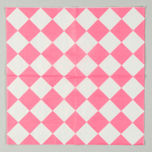 Салфетки бумажные «Розовые ромбики», 33×33 см, набор 20 шт.