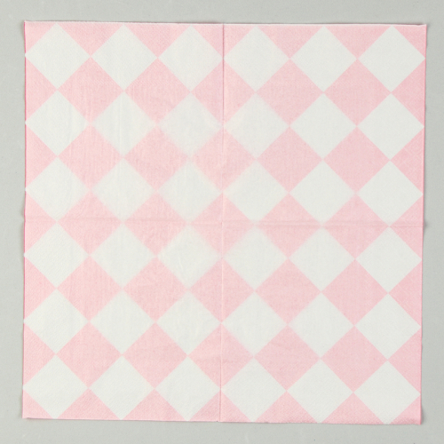 Салфетки бумажные «Розовые ромбики», 33×33 см, набор 20 шт.
