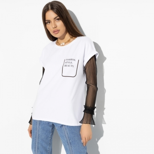 Ст.цена 1250р. Футболка, Точно знаю ответ (fashion style) 00000010112 Белый