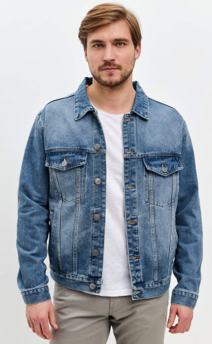 Куртка джинс P211-1275 middle blue
