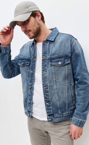 Куртка джинс P211-1275 middle blue