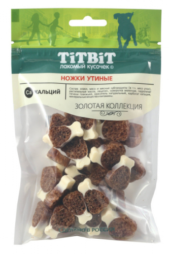 TiTBiT Ножки утиные для собак Золотая коллекция 55 г 