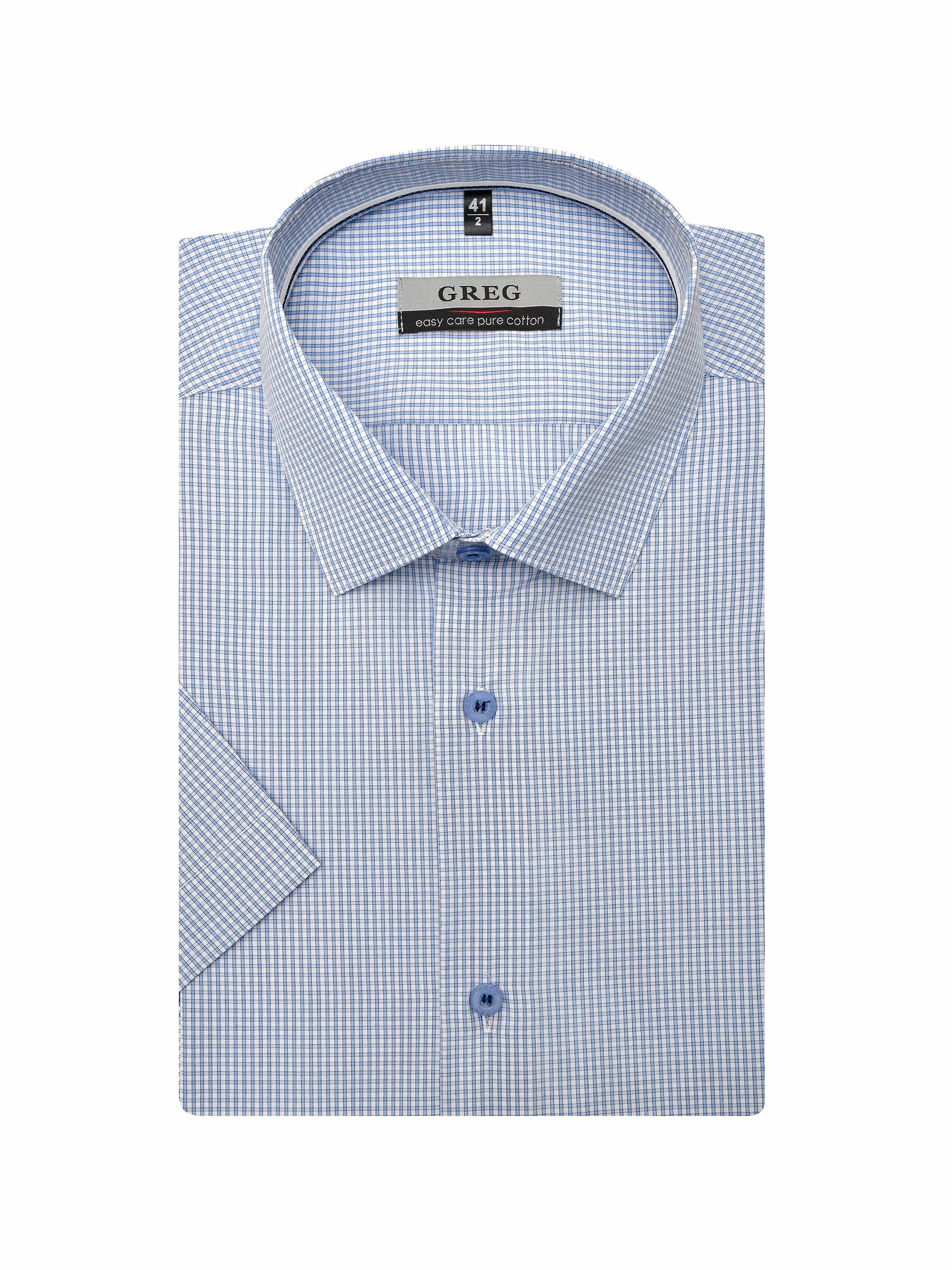 Сорочка мужская короткий рукав GREG 124/201/6177/Z/1p