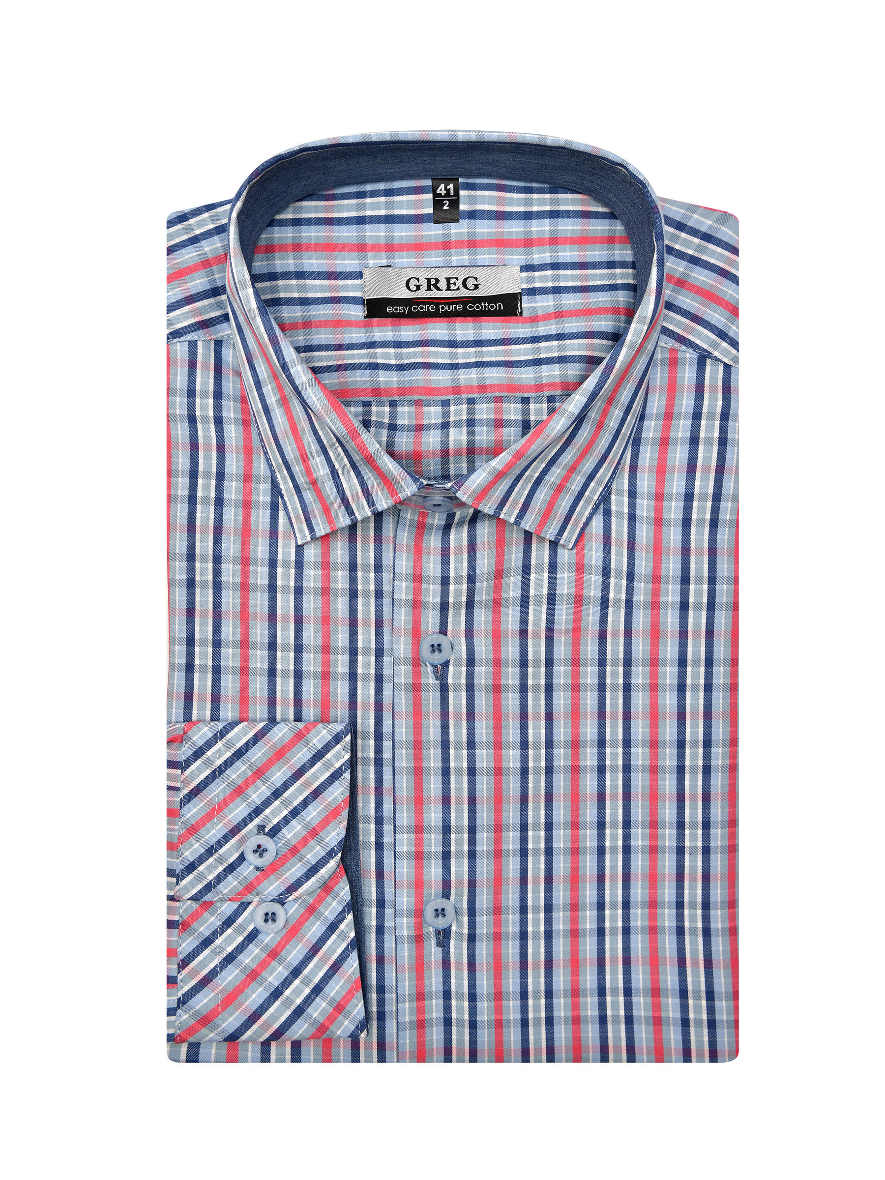 Сорочка мужская длинный рукав GREG 225/211/6149/1