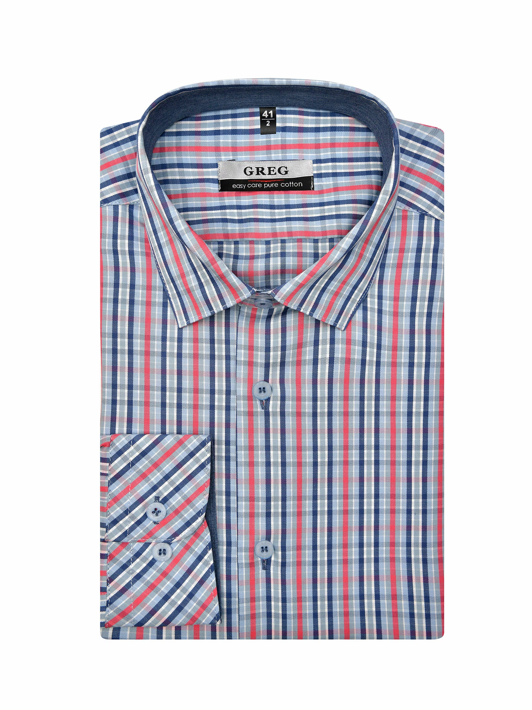 Сорочка мужская длинный рукав GREG 225/211/6149/1