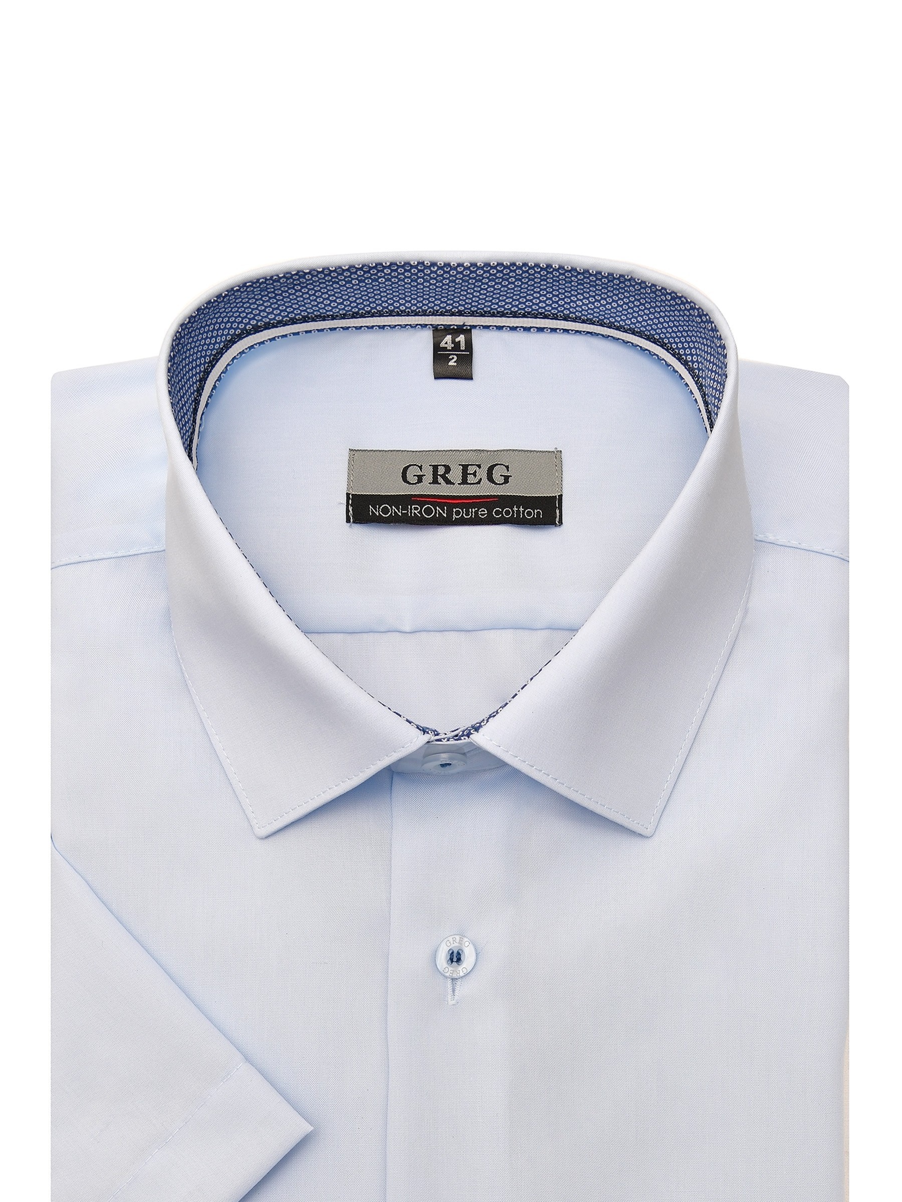 Сорочка мужская короткий рукав GREG 210/201/5283/Z/2p