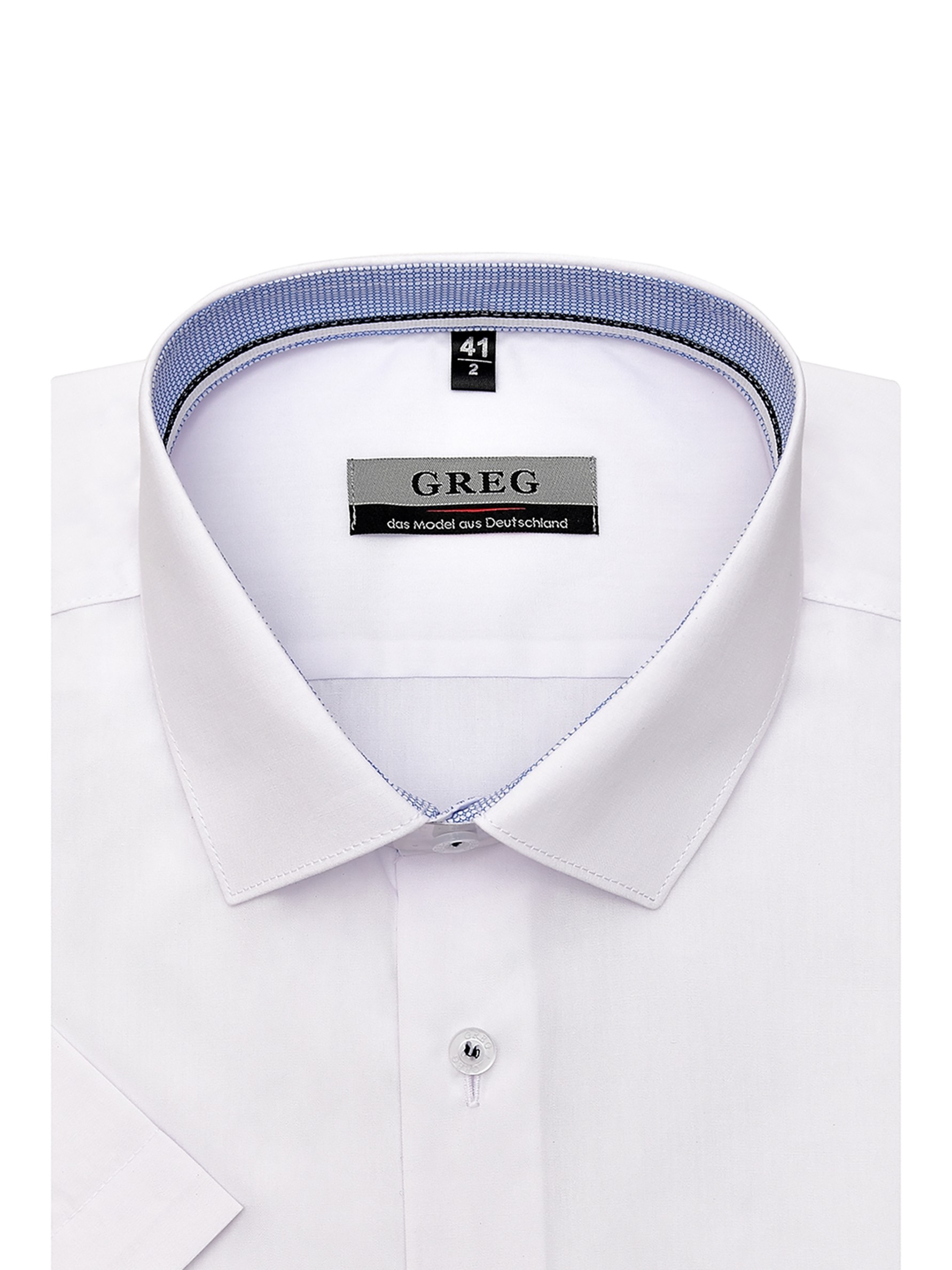 Сорочка мужская короткий рукав GREG 100/209/WH/Z/12p