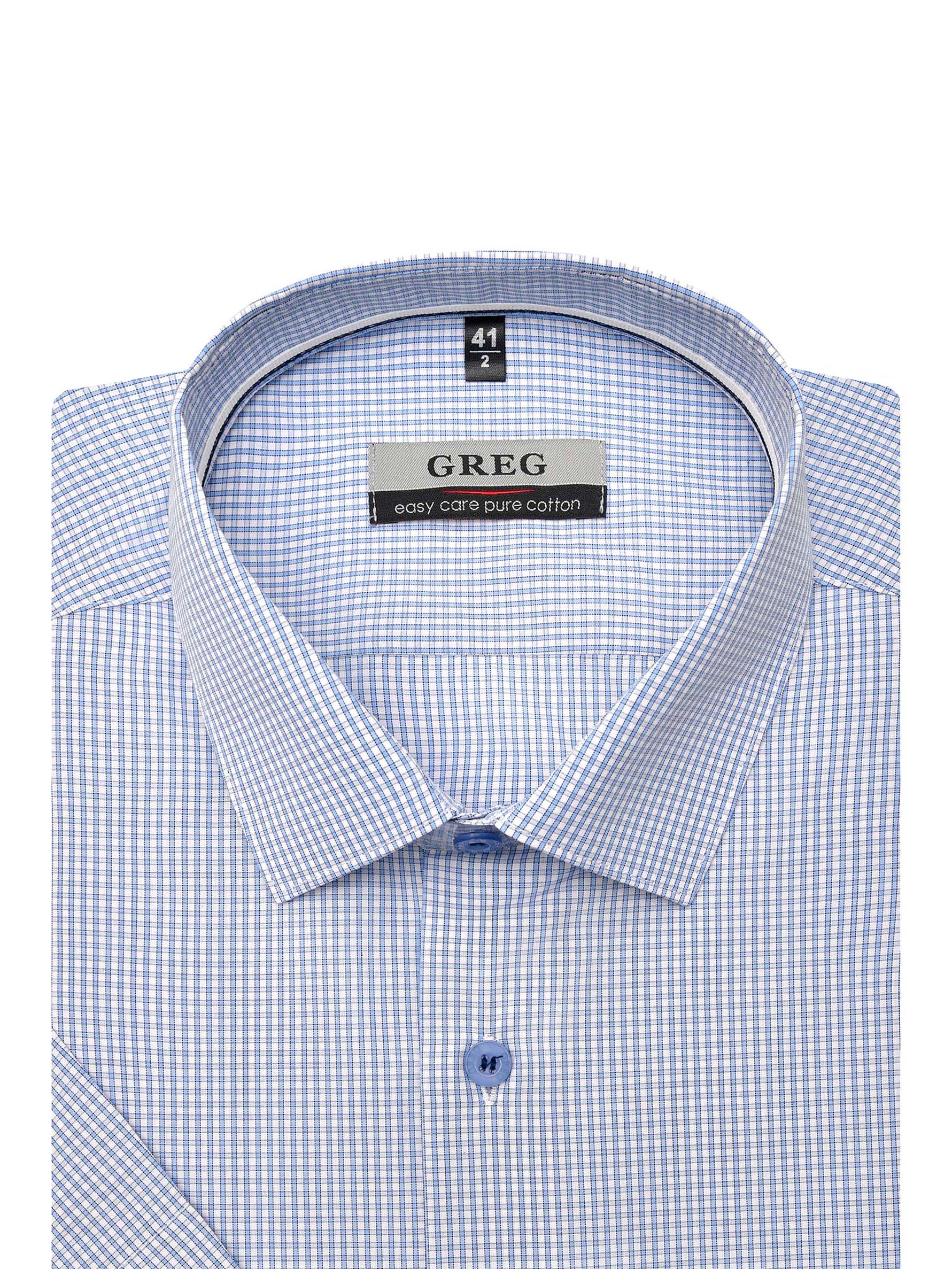 Сорочка мужская короткий рукав GREG 124/201/6177/Z/1p