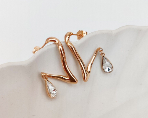 Серьги с кристаллами Swarovski