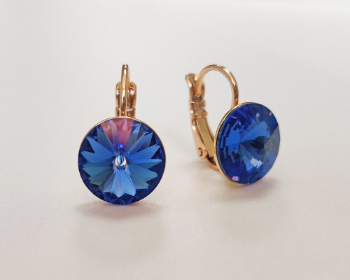 Серьги кристаллами Swarovski